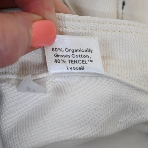 Reformation Jeans Womens 27 Eloise Exposed Button Fly Jean in Ivory - Picture 12 of 13